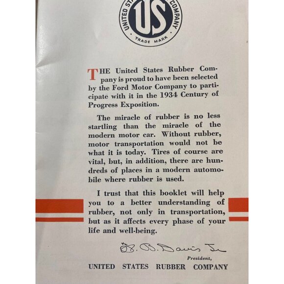 1934 United States Rubber Company Century Of Progress Booklet - Picture 4 of 8